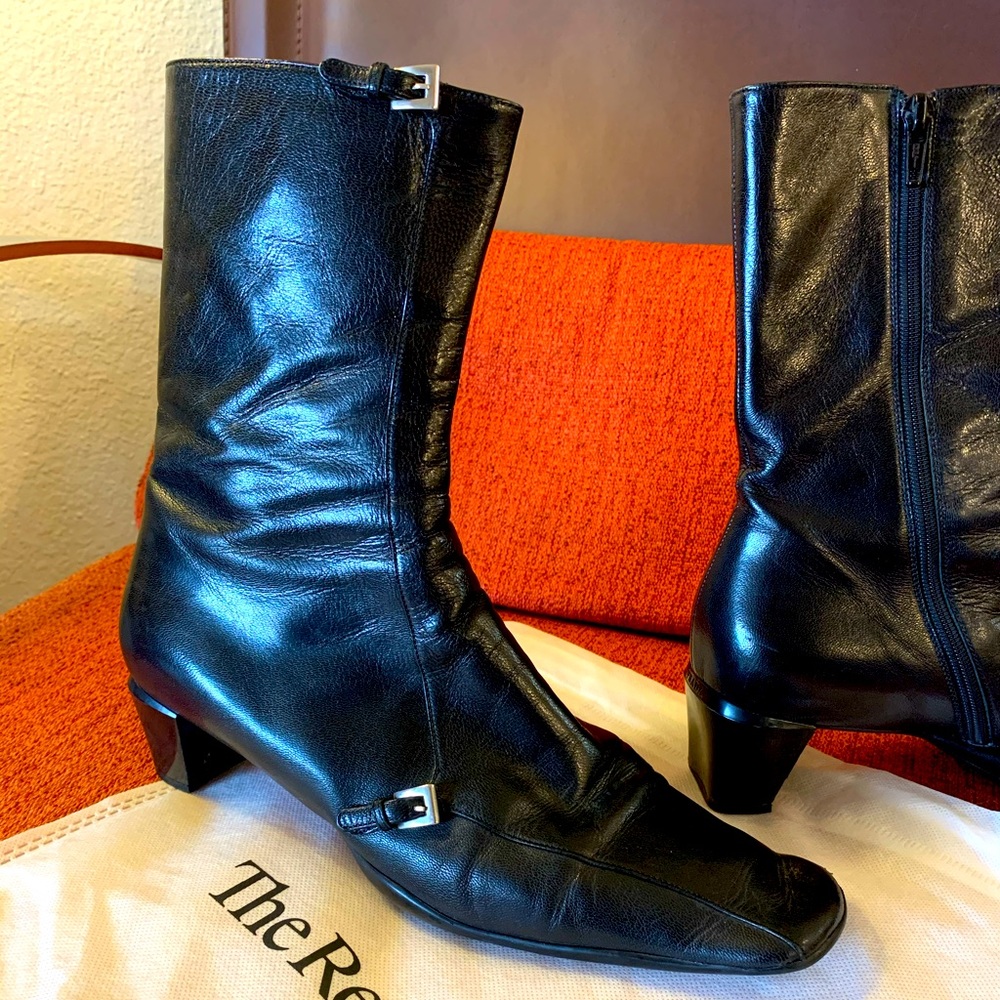 Prada Boots w/ Silver Buckles
